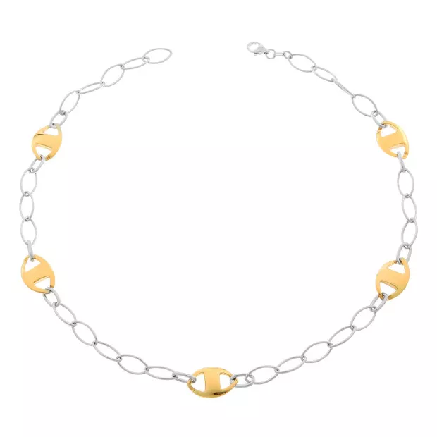 orphelia Orphelia® Women's Sterling Silver Necklace - Silver/Gold ZK-2649