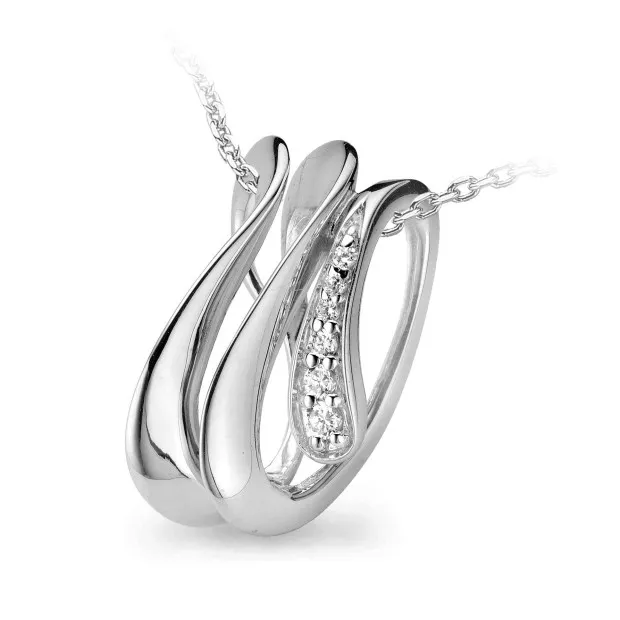 orphelia Orphelia® Women's Sterling Silver Pendant with Chain - White ZH-4663