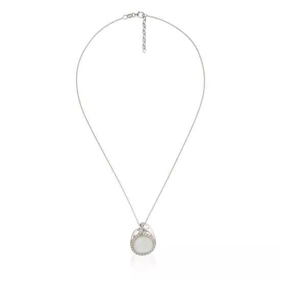 Orphelia Orphelia® Women's Sterling Silver Pendant With Chain - White ZH-4569