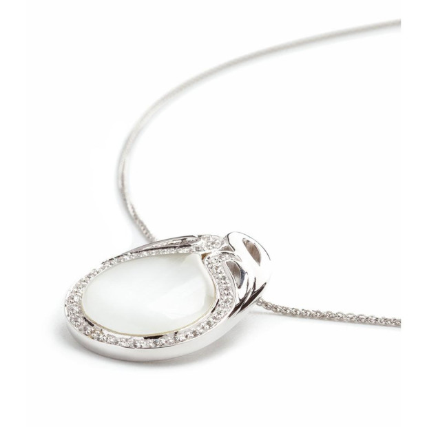Orphelia Orphelia® Women's Sterling Silver Pendant With Chain - White ZH-4569