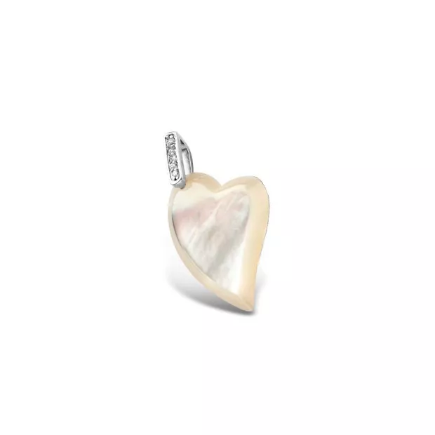 orphelia Orphelia® Women's Sterling Silver Pendant with Chain - Silver/Rose PEN-1456