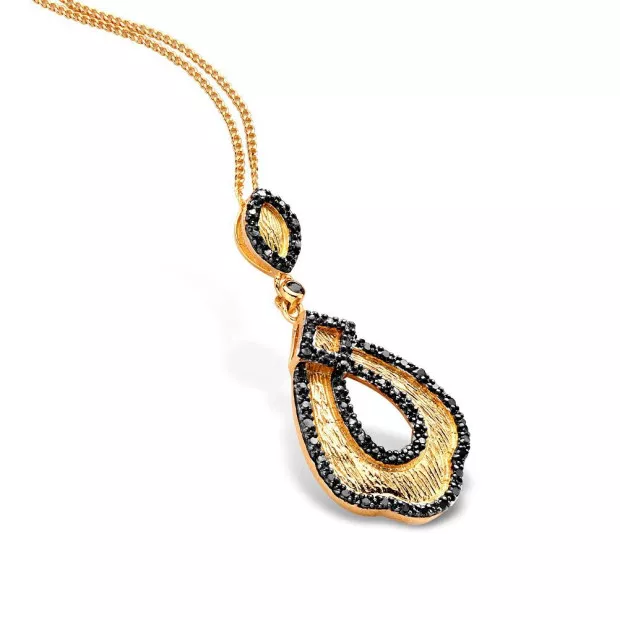orphelia Orphelia® Women's Sterling Silver Pendant with Chain - Gold PEN-1901-B