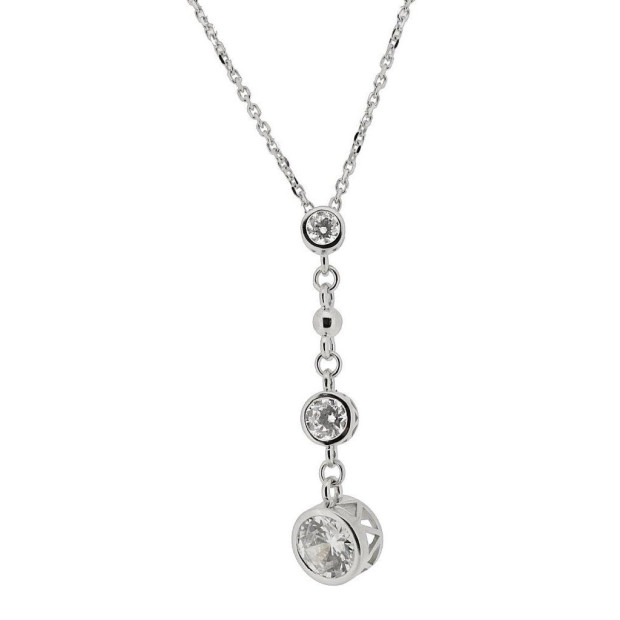 Orphelia Orphelia® Women's Sterling Silver Pendant With Chain - White ZH-4496