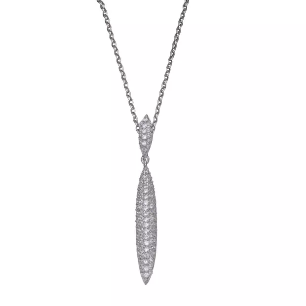 orphelia Orphelia® Women's Sterling Silver Pendant with Chain - White ZH-4505