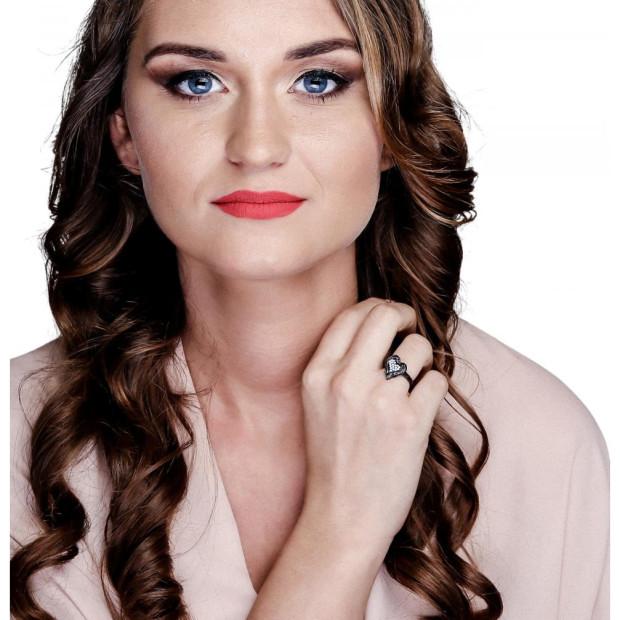 Orphelia Orphelia® Women's Sterling Silver Ring - Black ZR-7082/2