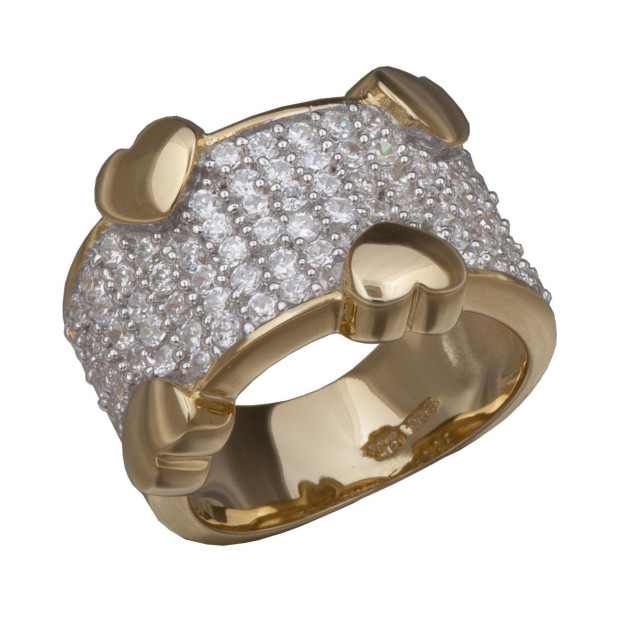Orphelia Orphelia® Women's Sterling Silver Ring - Gold ZR-3605-GOLD