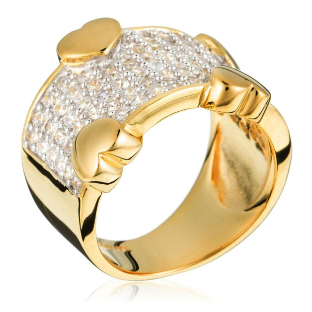 orphelia Orphelia® Women's Sterling Silver Ring - Gold ZR-3605-GOLD