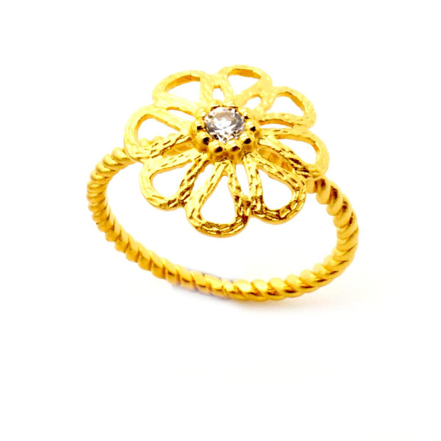 Orphelia Orphelia® Women's Sterling Silver Ring - Gold ZR-6017/2