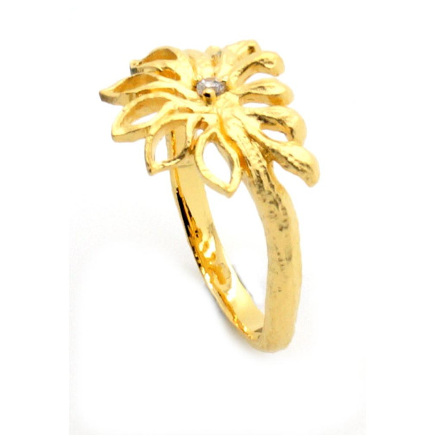 Orphelia Orphelia® Women's Sterling Silver Ring - Gold ZR-6027/2