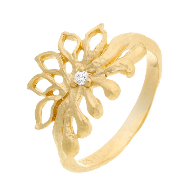 orphelia Orphelia® Women's Sterling Silver Ring - Gold ZR-6027/2
