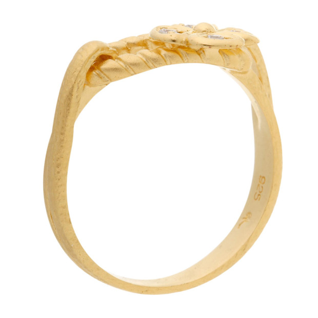 Orphelia Orphelia® Women's Sterling Silver Ring - Gold ZR-6020/2