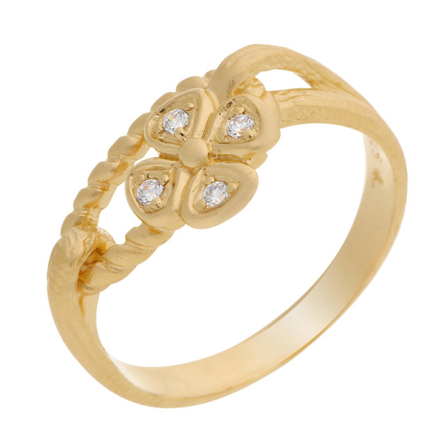 orphelia Orphelia® Women's Sterling Silver Ring - Gold ZR-6020/2