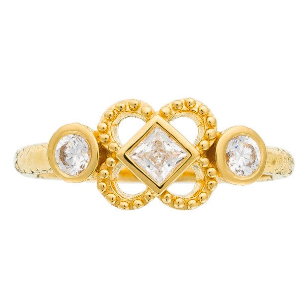 Orphelia Orphelia® Women's Sterling Silver Ring - Gold ZR-6032/2