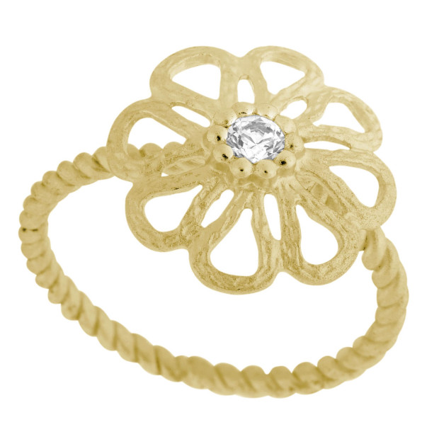 orphelia Orphelia® Women's Sterling Silver Ring - Gold ZR-6017/2