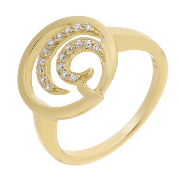 orphelia Orphelia® Women's Sterling Silver Ring - Gold ZR-7084/2