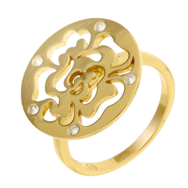 orphelia Orphelia® Women's Sterling Silver Ring - Gold ZR-7079/2