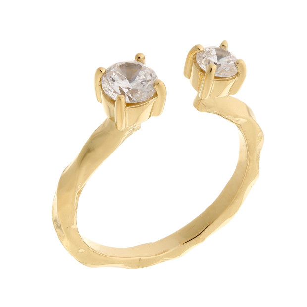 orphelia Orphelia® Women's Sterling Silver Ring - Gold ZR-7128/G