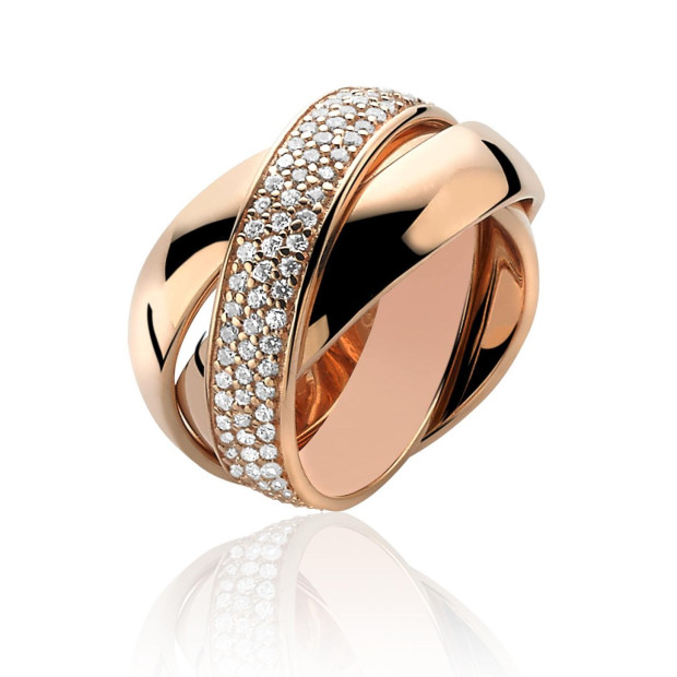 orphelia Orphelia® Women's Sterling Silver Ring - Rose ZR-3890