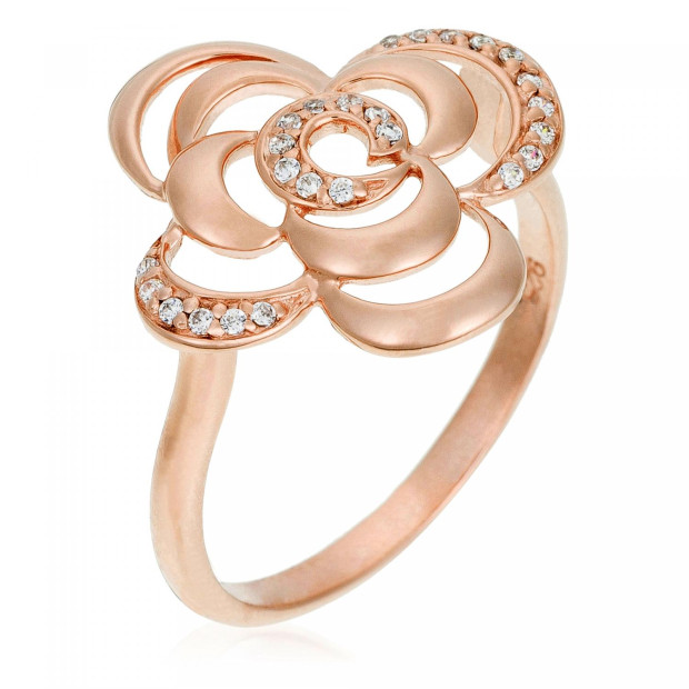 Orphelia Orphelia® Women's Sterling Silver Ring - Rose ZR-3939/1