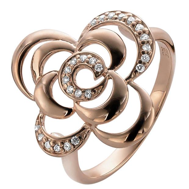 orphelia Orphelia® Women's Sterling Silver Ring - Rose ZR-3939/1