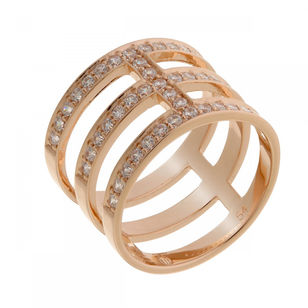 Orphelia Orphelia® Women's Sterling Silver Ring - Rose ZR-7125/RG