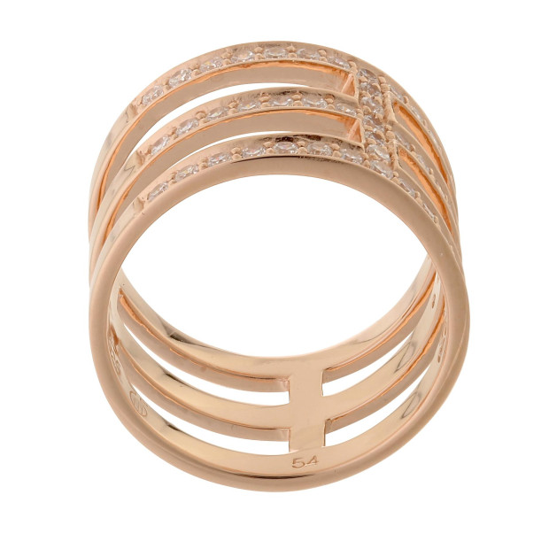 Orphelia Orphelia® Women's Sterling Silver Ring - Rose ZR-7125/RG