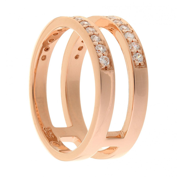 Orphelia Orphelia® Women's Sterling Silver Ring - Rose ZR-7124/RG