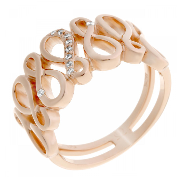 Orphelia Orphelia® Women's Sterling Silver Ring - Rose ZR-7123/RG