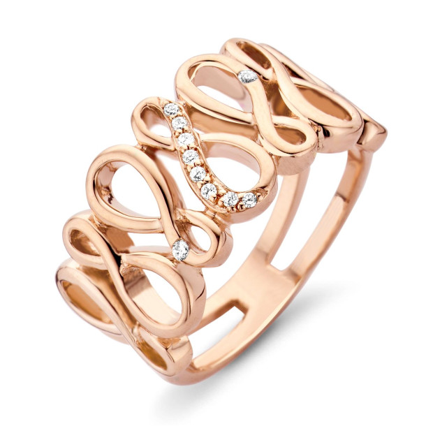 orphelia Orphelia® Women's Sterling Silver Ring - Rose ZR-7123/RG