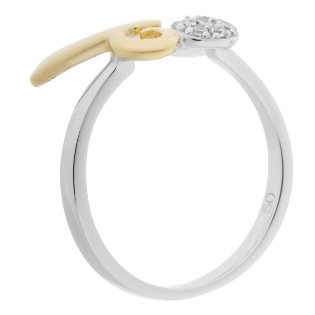 Orphelia Orphelia® Women's Sterling Silver Ring - Silver/Gold ZR-7088/1