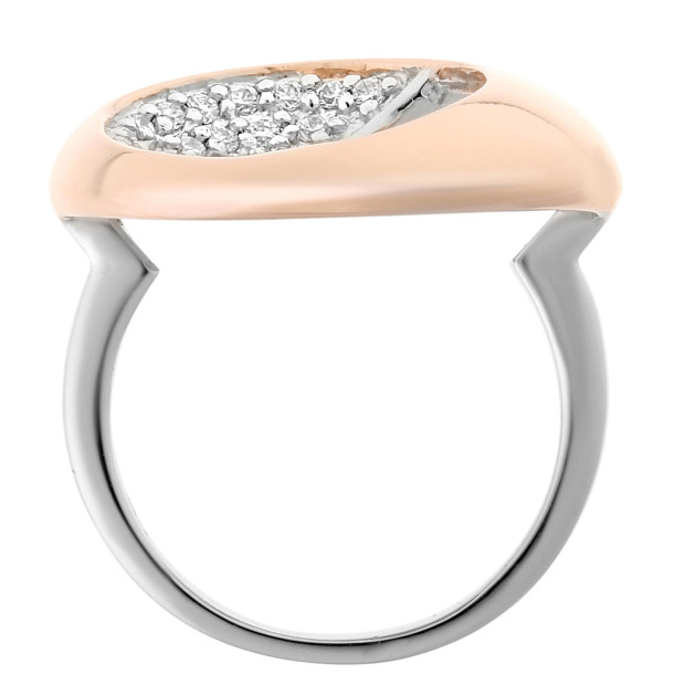 Orphelia Orphelia® Women's Sterling Silver Ring - Silver/Rose ZR-3907