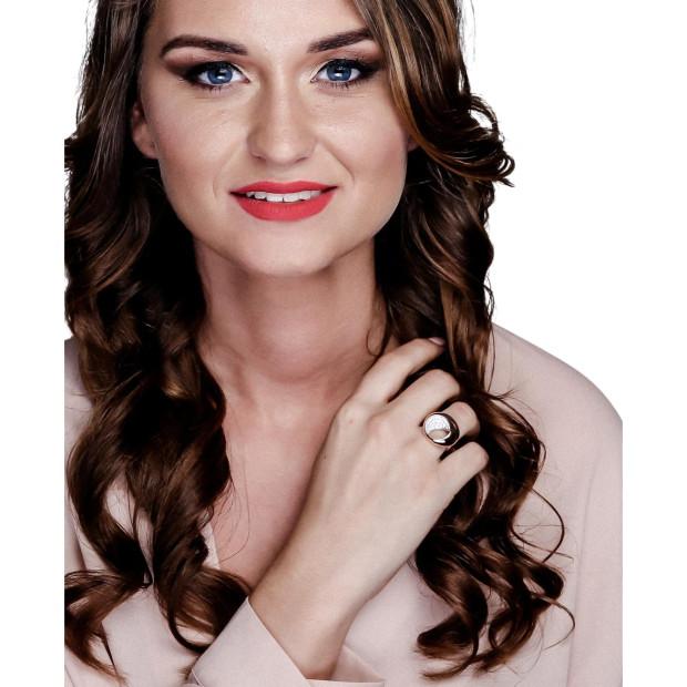 Orphelia Orphelia® Women's Sterling Silver Ring - Silver/Rose ZR-3907