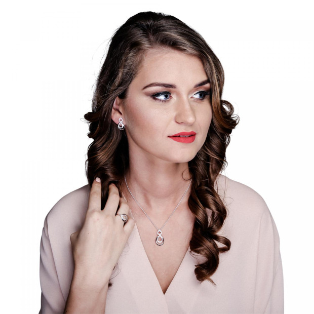 Orphelia Orphelia® Women's Sterling Silver Ring - Silver/Rose ZR-7092/1