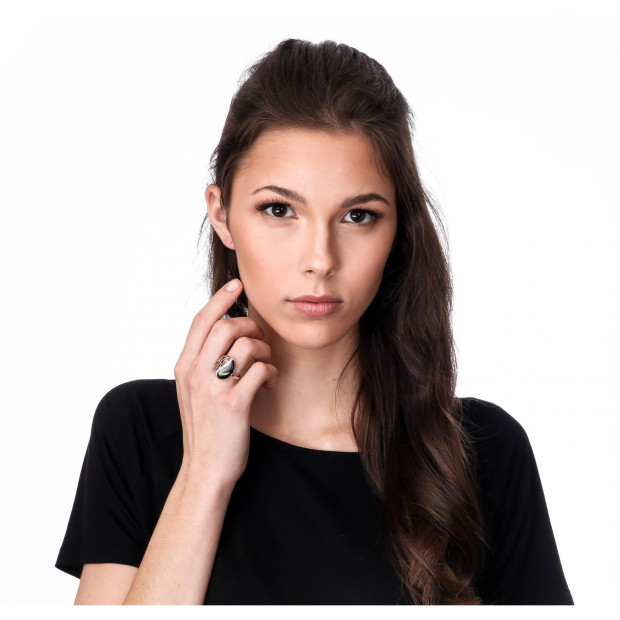 Orphelia Orphelia® Women's Sterling Silver Ring - Silver/Rose ZR-7112