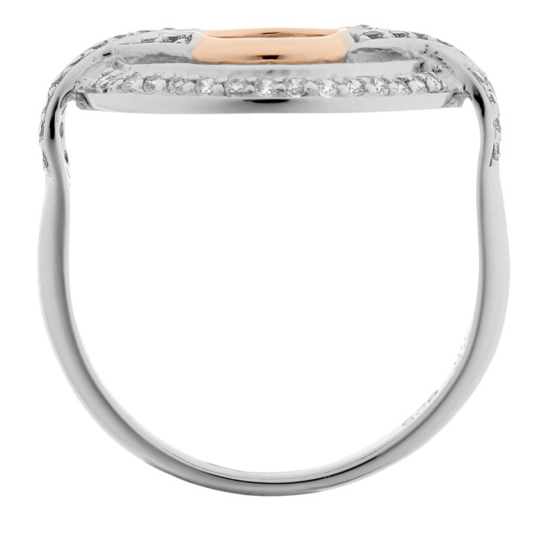 Orphelia Orphelia® Women's Sterling Silver Ring - Silver/Rose ZR-7095/1