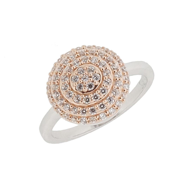 Orphelia Orphelia® Women's Sterling Silver Ring - Silver/Rose ZR-7120