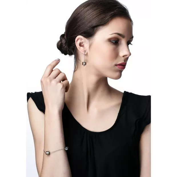 Orphelia Orphelia® Women's Sterling Silver Set: Bracelet + Earrings - Silver SET-5558