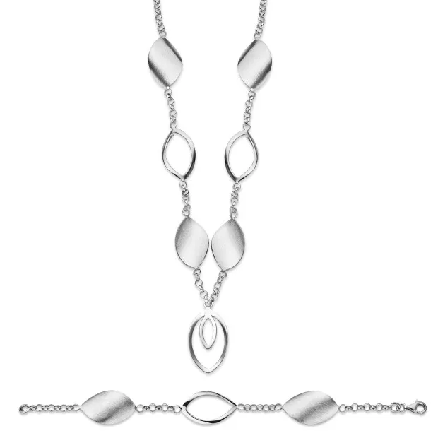 orphelia Orphelia® Women's Sterling Silver Set: Bracelet + Earrings - Silver SET-020