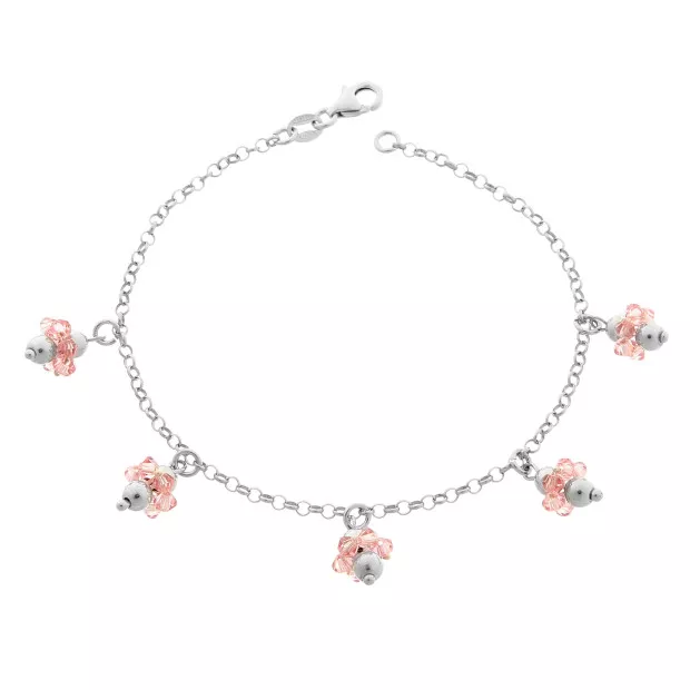 Orphelia Orphelia® Women's Sterling Silver Set: Bracelet + Necklace - Silver SET-2559