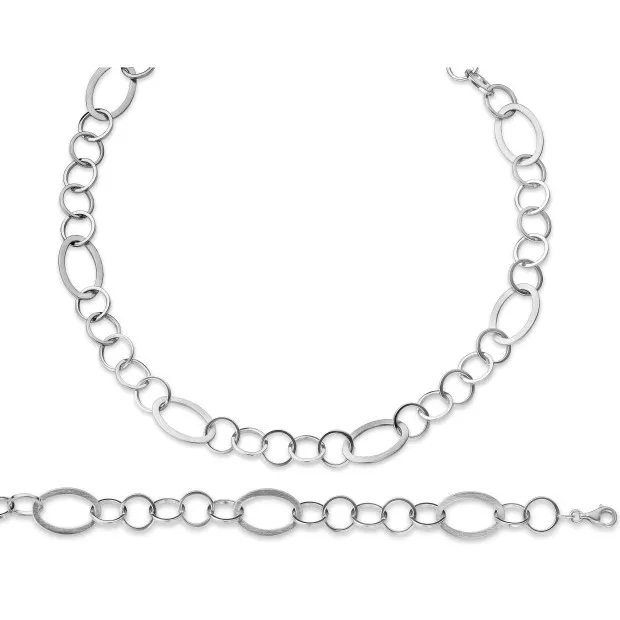 orphelia Orphelia® Women's Sterling Silver Set: Chain + Bracelet - Silver SET-015