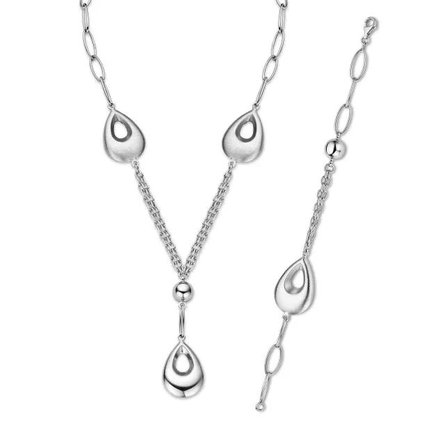 orphelia Orphelia® Women's Sterling Silver Set: Chain + Bracelet - Silver SET-028