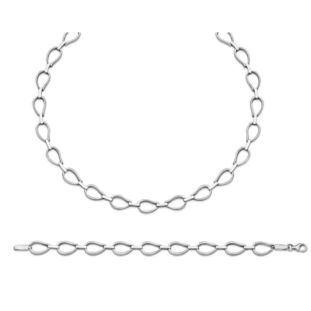 orphelia Orphelia® Women's Sterling Silver Set: Chain + Bracelet - Silver SET-044
