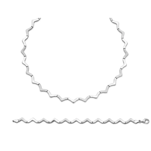 orphelia Orphelia® Women's Sterling Silver Set: Chain + Bracelet - Silver SET-040