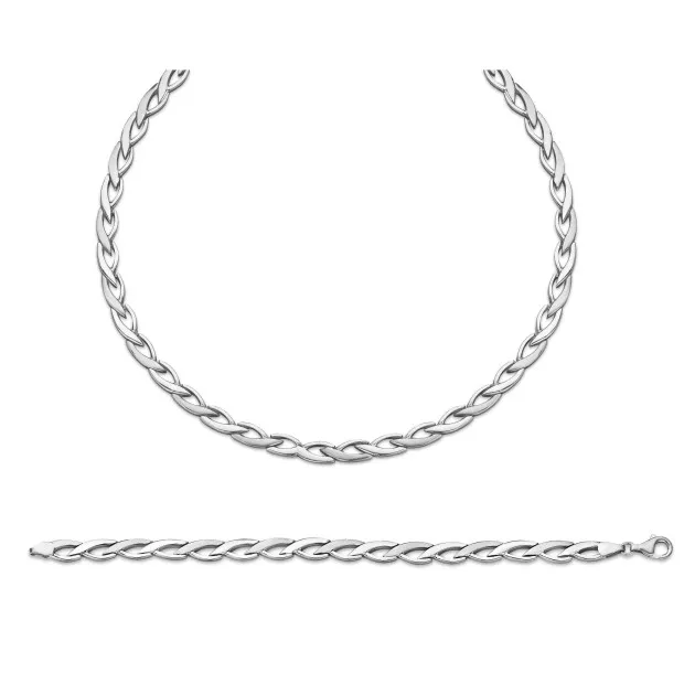 orphelia Orphelia® Women's Sterling Silver Set: Chain + Bracelet - Silver SET-042