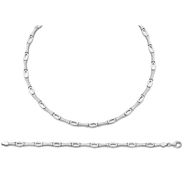 orphelia Orphelia® Women's Sterling Silver Set: Chain + Bracelet - Silver SET-041