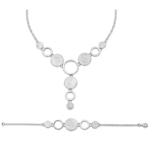 orphelia Orphelia® Women's Sterling Silver Set: Chain + Bracelet - Silver SET-021