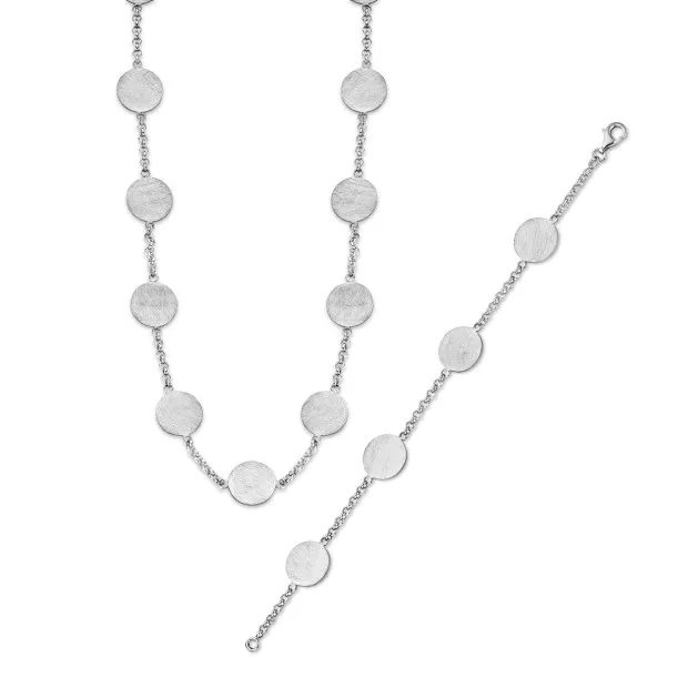 orphelia Orphelia® Women's Sterling Silver Set: Chain + Bracelet - Silver SET-045