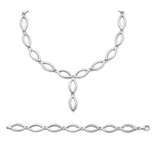orphelia Orphelia® Women's Sterling Silver Set: Chain + Bracelet - Silver SET-039