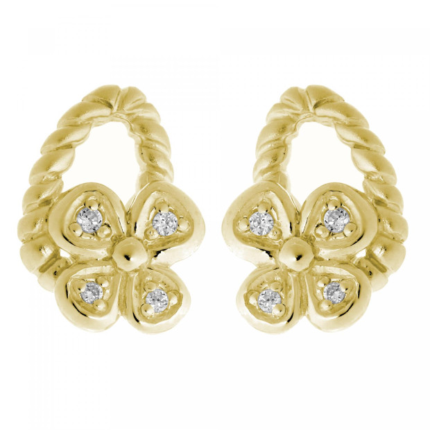 Orphelia Orphelia® Women's Sterling Silver Set: Chain-Pendant + Earrings - Gold SET-6020/2