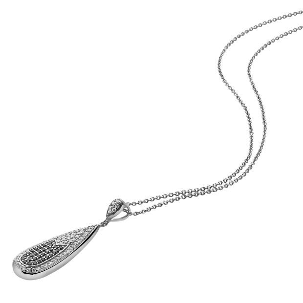 Orphelia Orphelia® Women's Sterling Silver Set: Chain-Pendant + Earrings - Silver SET-5176